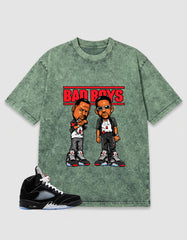 Washed Tee to Match Metallic Reimagined 5s - Bad Boys Graphic