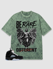 Washed T-shirt to Match Metallic Reimagined 5s - Be Rare Uncommon Different Graphic
