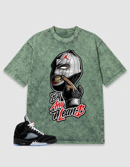 Washed T-shirt to Match Metallic Reimagined 5s - By Any Means Graphic