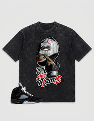 Washed T-shirt to Match Metallic Reimagined 5s - By Any Means Graphic