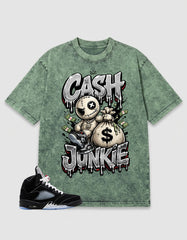 Washed T-shirt to Match Metallic Reimagined 5s - Cash Junkie Graphic
