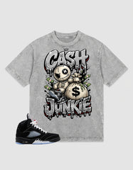 Washed T-shirt to Match Metallic Reimagined 5s - Cash Junkie Graphic