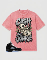 Washed T-shirt to Match Metallic Reimagined 5s - Cash Junkie Graphic