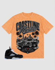 Washed T-shirt to Match Metallic Reimagined 5s - Coastline Hustle Graphic