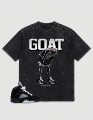 Washed T-shirt to Match Metallic Reimagined 5s - Goat Rare Air Graphic