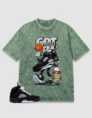 Washed T-shirt to Match Metallic Reimagined 5s - Got Em Bread Graphic