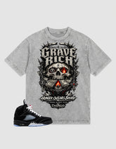 Washed T-shirt to Match Metallic Reimagined 5s - Grave Rich Graphic