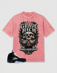 Washed T-shirt to Match Metallic Reimagined 5s - Grave Rich Graphic