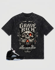 Washed T-shirt to Match Metallic Reimagined 5s - Grave Rich Graphic
