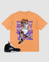 Washed T-shirt to Match Metallic Reimagined 5s - Greatest Of All Time Graphic
