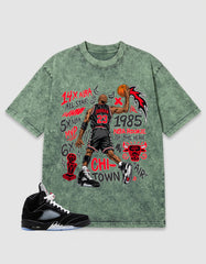 Washed T-shirt to Match Metallic Reimagined 5s - Jordan 23 All Star Graphic
