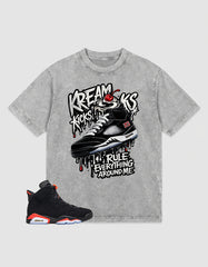 Washed T-shirt to Match Metallic Reimagined 5s - Kream Kicks Graphic