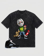 Washed T-shirt to Match Metallic Reimagined 5s - Little Jason Graphic