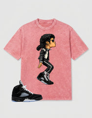 Washed T-shirt to Match Metallic Reimagined 5s - M. Jackson Tiptoe Graphic