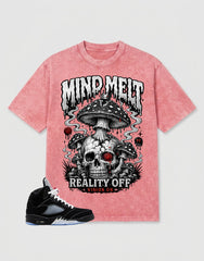 Washed T-shirt to Match Metallic Reimagined 5s - Mind Melt Graphic