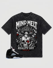 Washed T-shirt to Match Metallic Reimagined 5s - Mind Melt Graphic