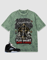 Washed T-shirt to Match Metallic Reimagined 5s - Play Smart Win Loud Graphic