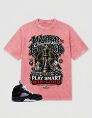 Washed T-shirt to Match Metallic Reimagined 5s - Play Smart Win Loud Graphic