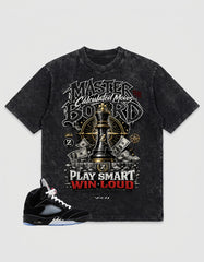 Washed T-shirt to Match Metallic Reimagined 5s - Play Smart Win Loud Graphic
