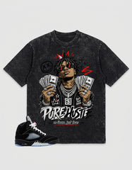 Washed T-shirt to Match Metallic Reimagined 5s - Pure Hustle Graphic
