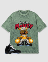 Washed T-shirt to Match Metallic Reimagined 5s - Save That Money Graphic