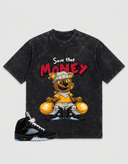 Washed T-shirt to Match Metallic Reimagined 5s - Save That Money Graphic