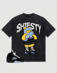 Washed T-shirt to Match Metallic Reimagined 5s - Shiesty Pooh Graphic