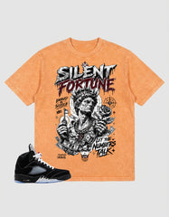 Washed T-shirt to Match Metallic Reimagined 5s - Silent Fortune Graphic