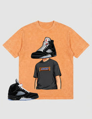 Washed T-shirt to Match Metallic Reimagined 5s - Sneakerhead Graphic