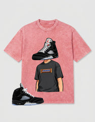 Washed T-shirt to Match Metallic Reimagined 5s - Sneakerhead Graphic