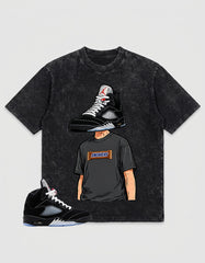 Washed T-shirt to Match Metallic Reimagined 5s - Sneakerhead Graphic
