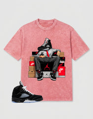 Washed T-shirt to Match Metallic Reimagined 5s - Sole Boss Graphic