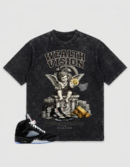 Washed T-shirt to Match Metallic Reimagined 5s - Wealth Vision Graphic