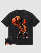 Washed Tee to MatchAir Jordan 6 Infrared | Basketball Game Shirt | Zadago