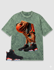 Washed Tee to MatchAir Jordan 6 Infrared | Basketball Game Shirt | Zadago