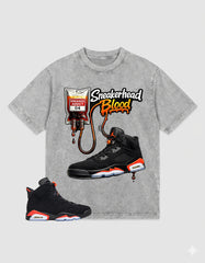 Washed Tee to MatchAir Jordan 6 Infrared | Sneakerhead Blood Shirt | Zadago