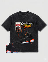Washed Tee to MatchAir Jordan 6 Infrared | Sneakerhead Blood Shirt | Zadago