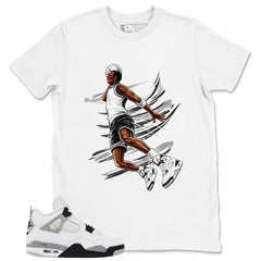 White Cement 4s Zadago Shirt Air Ball Graphic