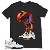 White Cement 4s Zadago Shirt Ball Time Graphic