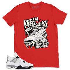 White Cement 4s Zadago Shirt Kream Kicks Graphic