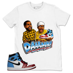 White Fearless 1s Zadago Shirt Daaamn Sneaker Graphic