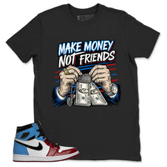 White Fearless 1s Zadago Shirt Make Money Not Friend Graphic