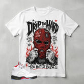 White Fire Red 5s Zadago Shirt Drip Too Hard Graphic