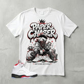 White Fire Red 5s Zadago Shirt Paper Chaser Graphic