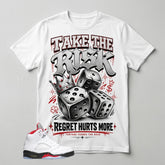 White Fire Red 5s Zadago Shirt Take The Risk Graphic