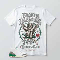 White Lucky Green 3s Zadago Shirt Broken Blessing Graphic