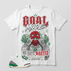 White Lucky Green 3s Zadago Shirt Goal Mode Graphic