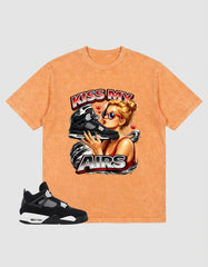 White Thunder 4s Zadago Washed T-shirt Kiss My Airs Graphic