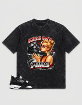 White Thunder 4s Zadago Washed T-shirt Kiss My Airs Graphic