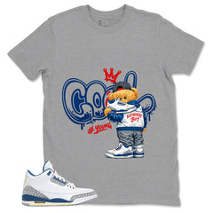 White True Blue 3s Zadago Shirt Cool Boy Graphic